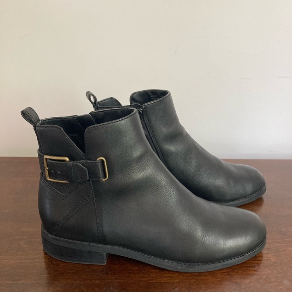 Cole Haan Black Leather Ankle Boots - Picture 2 of 5
